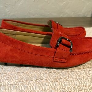 Naturalizer Women Berkley Red Suede Flats